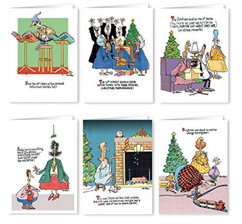 Funny Christmas Card Variety Pack 12 Christmas Cards & Etsy
