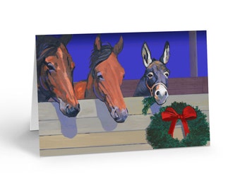 Western Horse Holiday Cards - 12 Holiday Cards & Envelopes - 18045