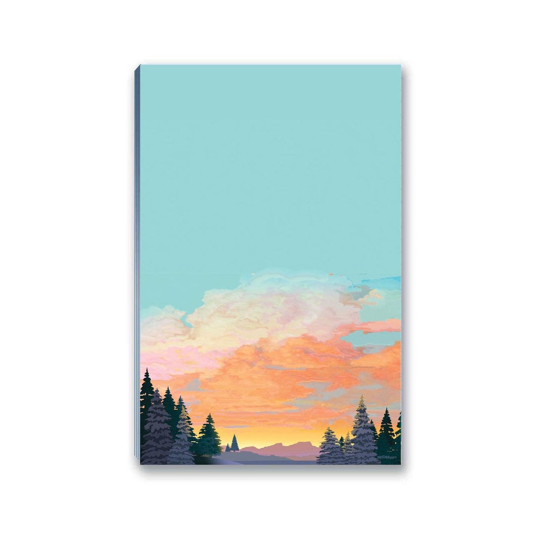 Forest Sunset to Do List Notepad - 8.5" X 5.5" - Notepads Have 50 ...
