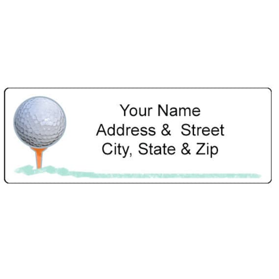 Golf Ball Return Address Label - Sports Fun - Personalized Golfing Address Label - 21172