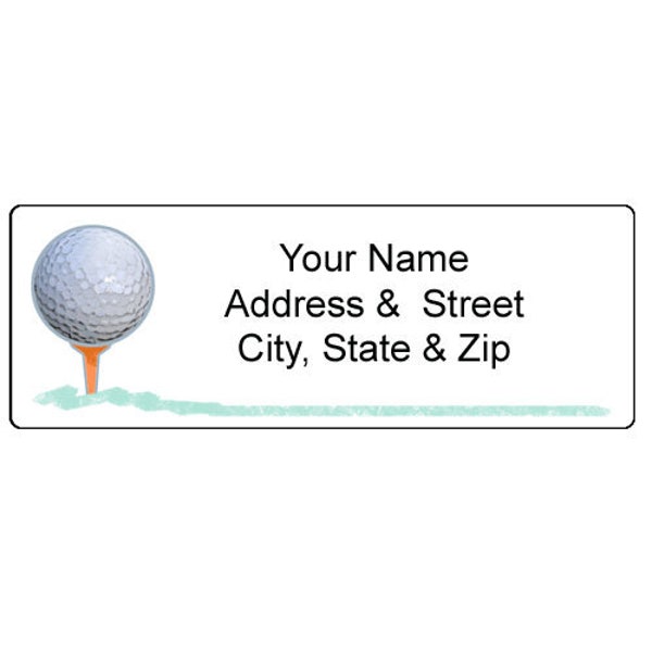 Golf Return Address Labels Etsy