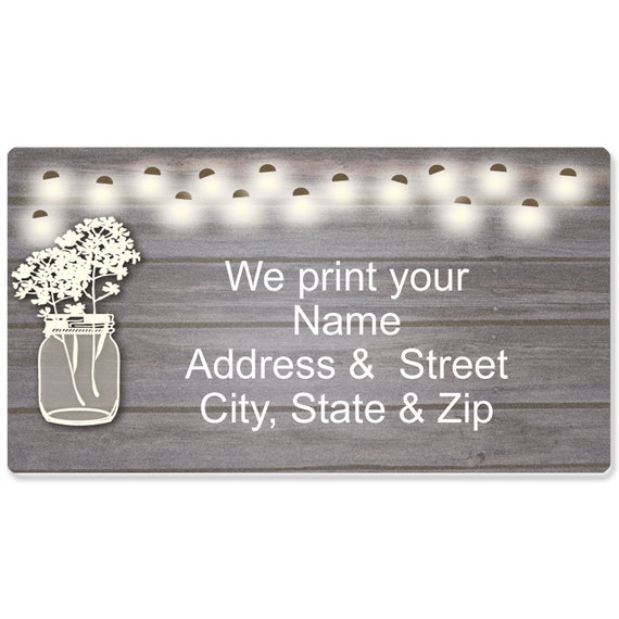 Mason jar return address labels