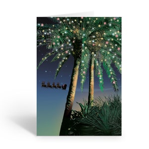 Holiday Palm Tree - 18 Beach Christmas Cards - Tropical Christmas -  30083