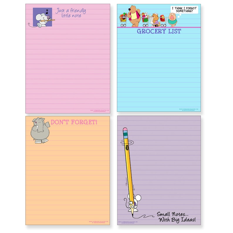 12 Funny Notepads Assorted Pack Cute Really Humorous Pads Etsy