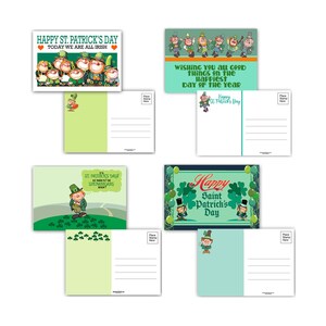 St Patricks Day Postcards - Assorted St Patricks Day Postcards - 4 x 6 Holiday Postcards - 17072