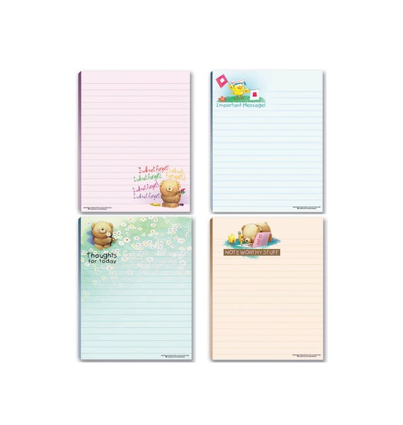 Cute Notepads 4 Assorted Pads Sweet Feel Good Notepads Etsy