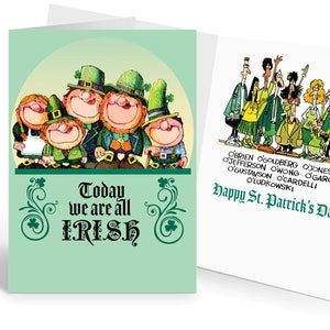 St. Patrick&#39;s Day Card - Today Everyone Is Irish - 12 Funny St Patrick&#39;s Day Cards & Envelopes- 18012