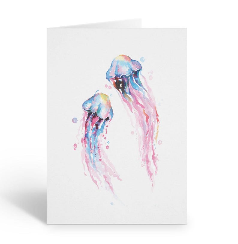 Sea Life Note Watercolor Marine Life Note Cards - Ocean Creature Art, Set of 10 - Etsy