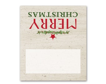 Merry Christmas Place Cards - 25 Rustic  Guest Seating Name Cards - Table Tents - Place Cards -B77503