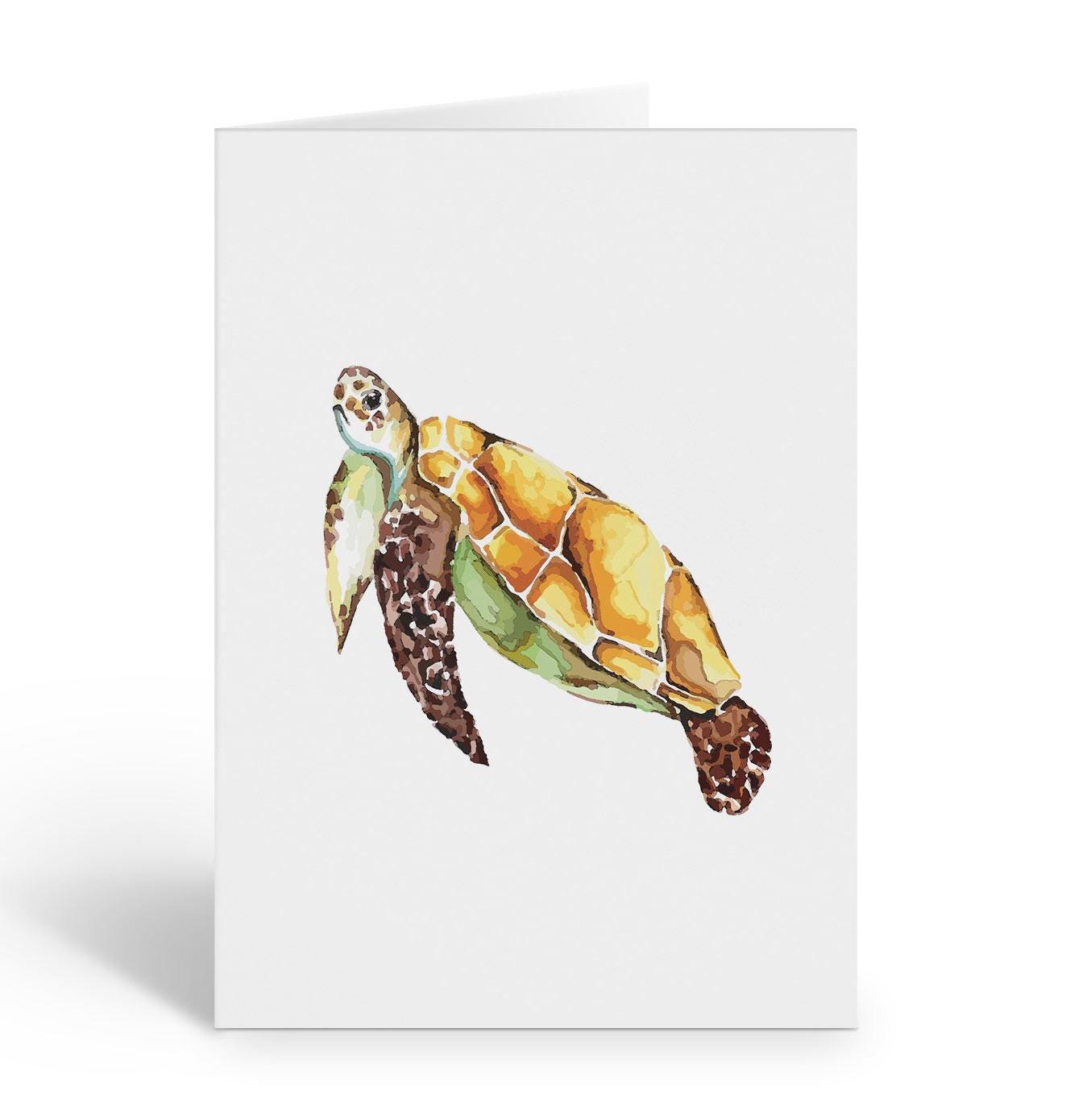 Sea Life Note Watercolor Marine Life Note Cards - Ocean Creature Art, Set of 10 - Etsy
