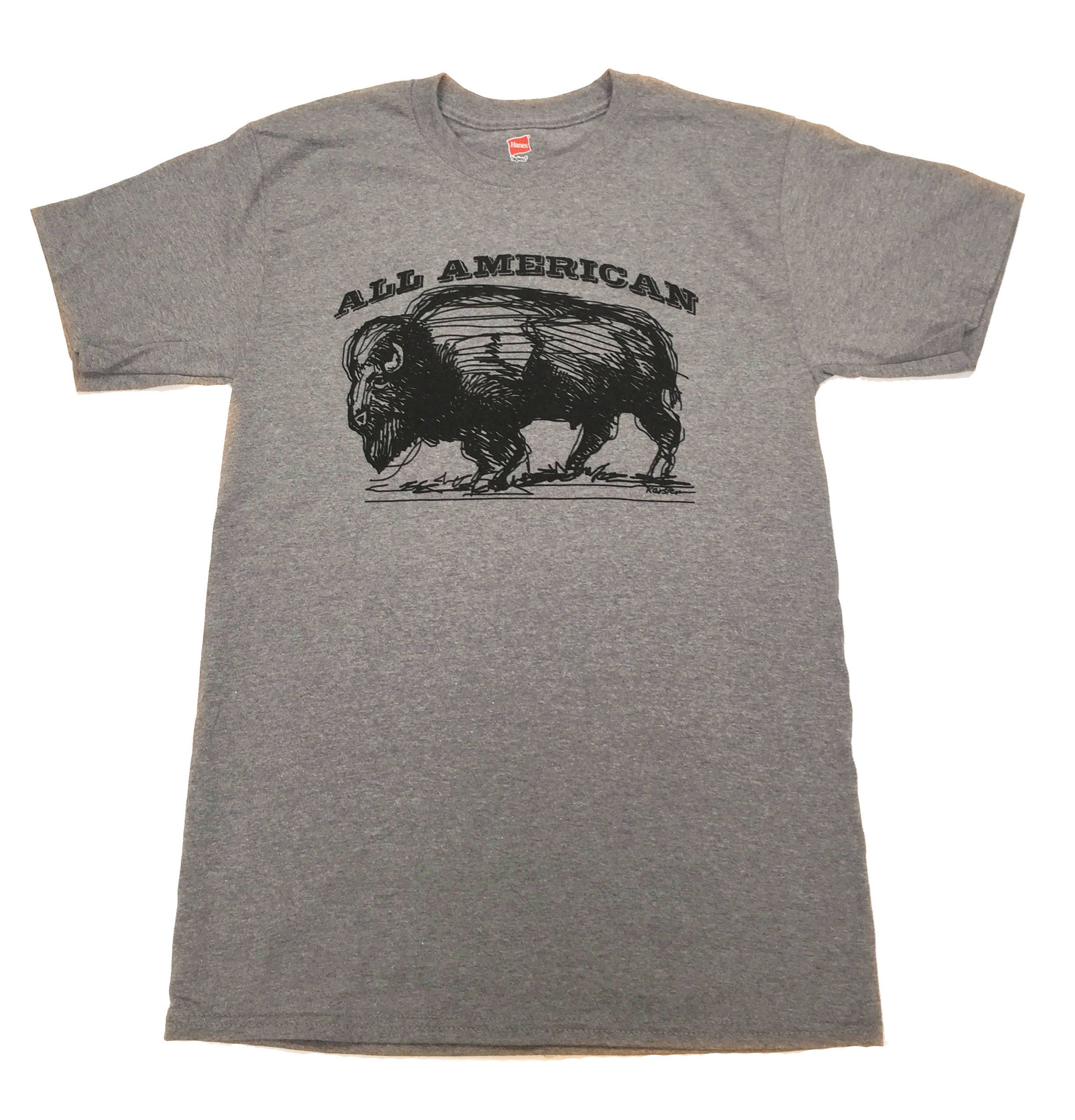 Buffalo All American T-shirt America USA T-shirt Grey