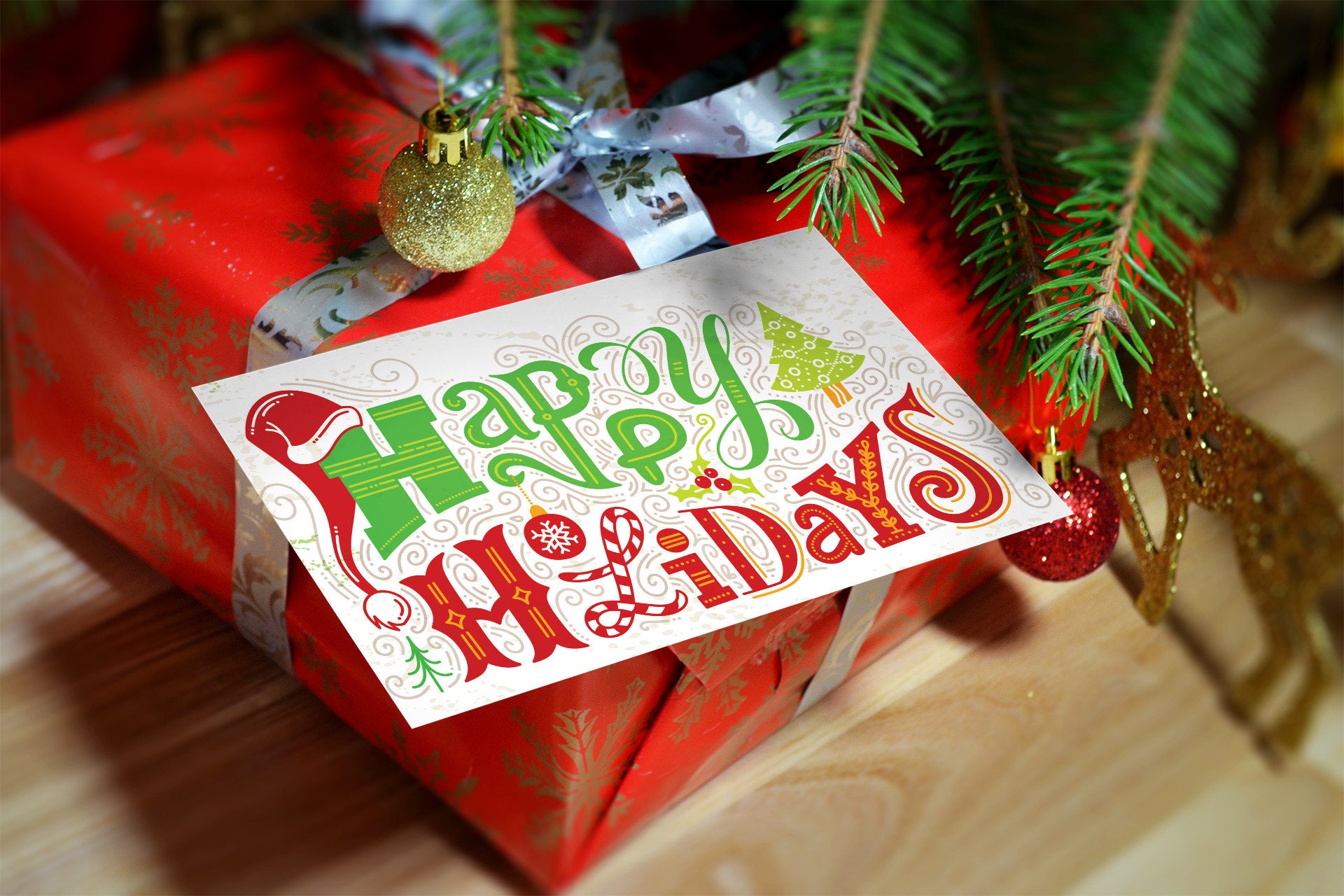 Dainzusyful Gift Cards Holiday Cards Christmas Decorative Creative