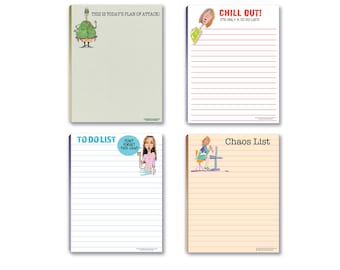 Funny Notepad Assorted Pack - 4 Funny Notepads - Make a Great Small Gift -682