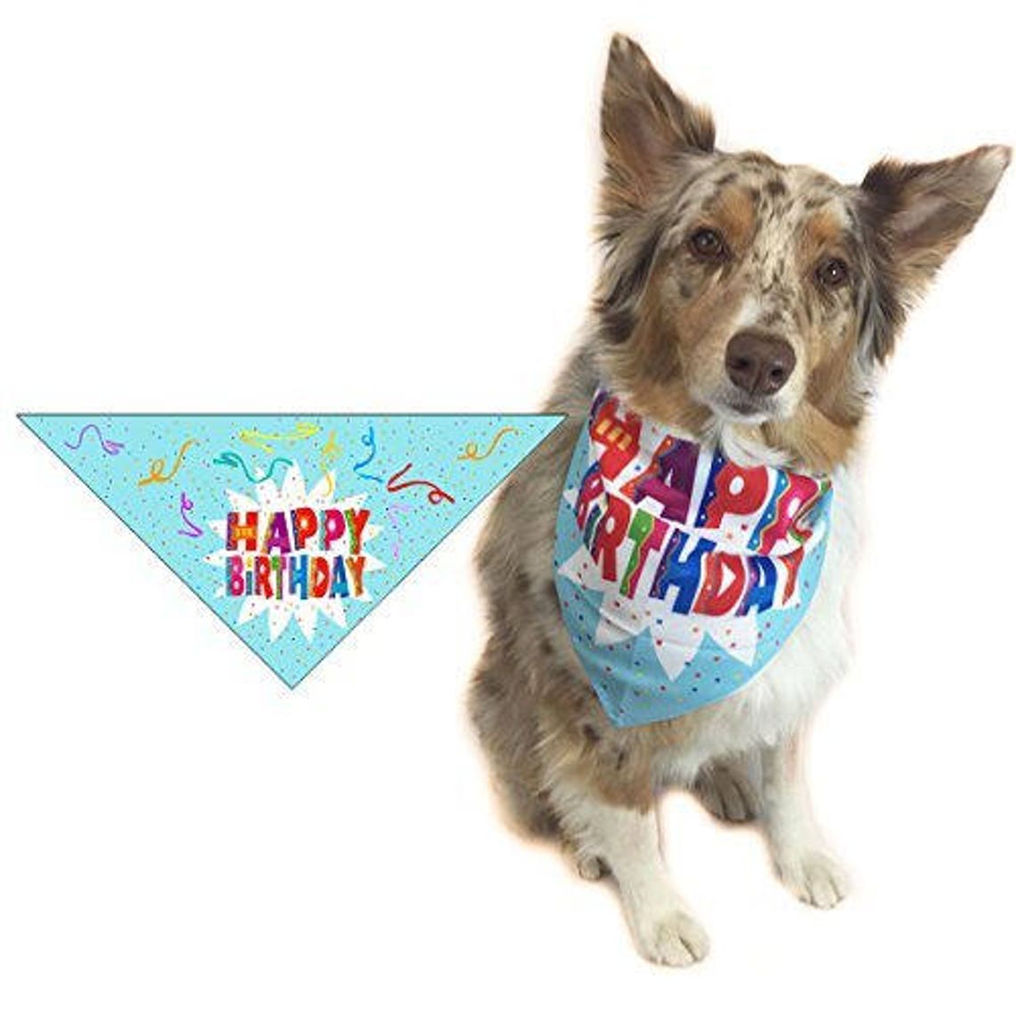Happy Birthday Dog Bandana Med to Large Dogs Dog Birthday Etsy