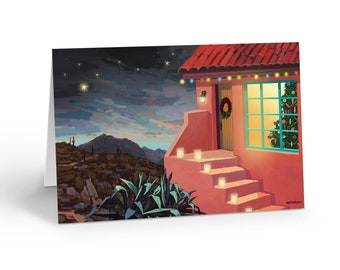 Desert Pueblo Home - 18 Southwest Christmas Cards & Envelopes - 40080