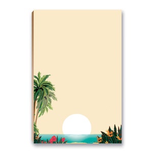 Tropical Beach To Do List Magnetic Notepad - 8.5" x 5.5" -  Tropical Notepads have 50 Sheets - 45017