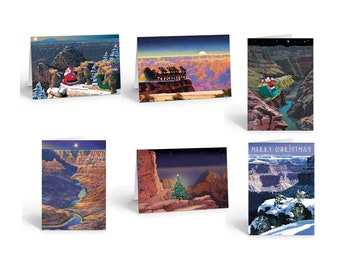 Grand Canyon Christmas Cards  -Assorted Western Christmas Card - 18 Western Cards & Envelopes - 84