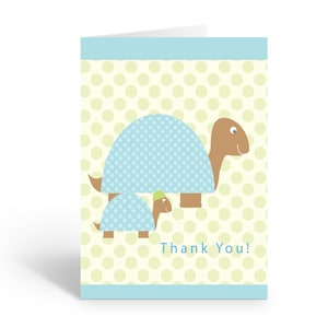 Cute Turtles Thank You Note Cards - 10 Boxed Cards & Envelopes - B14037