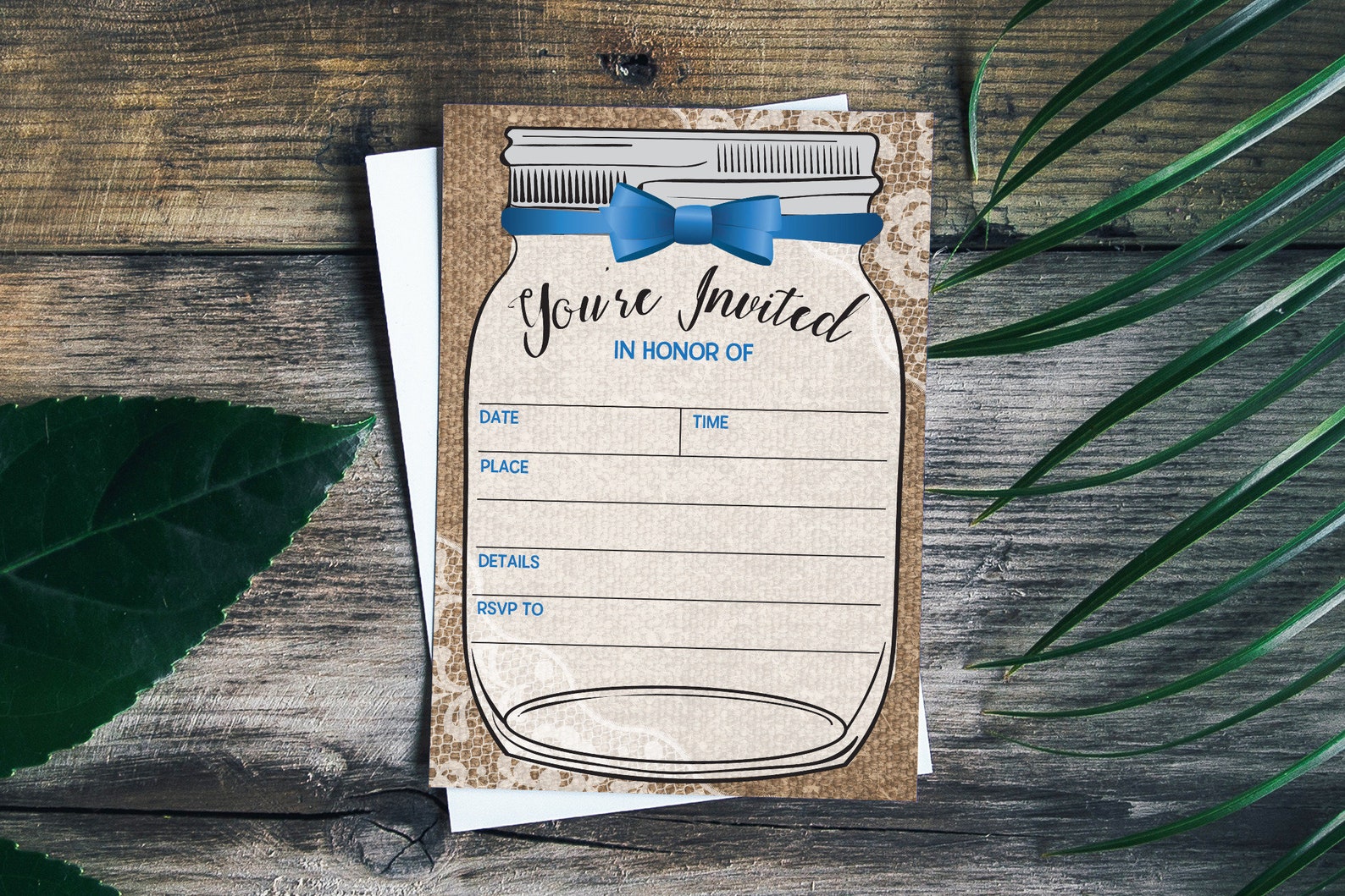 Mason Jar Rustic Baby Shower Invitation 25 Invitations &amp; | Etsy