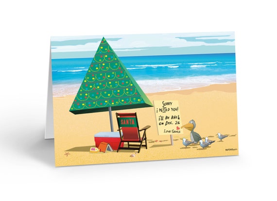 Beach christmas cards Clearance