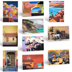 Variety of Mexico Themed Note Cards  -  10 Boxed Note Cards and Envelopes - 14442