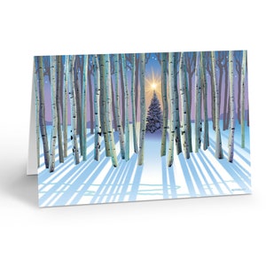 Christmas Tree In The Forest Holiday Card - 18 Cards & 19 Envelopes - 20166