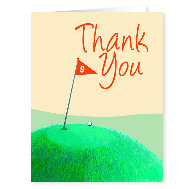 Golf Thank You Note Card 12 Boxed Cards & Envelopes Etsy