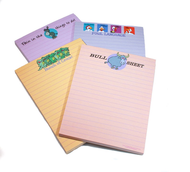 Funny Adult Notepad Assorted Pack 4 Funny Notepads 603 Etsy