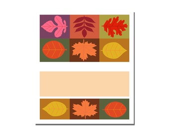 Thanksgiving Place Cards - 25 Fall Leaves Border Guest Seating Name Cards -  Thanksgiving Table Tents - Place Cards -77013