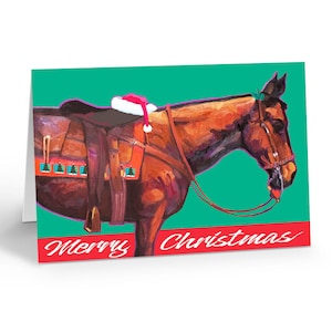 Horse Merry Christmas Greeting Card - 18 Holiday Cards & 19 Envelopes - 40105