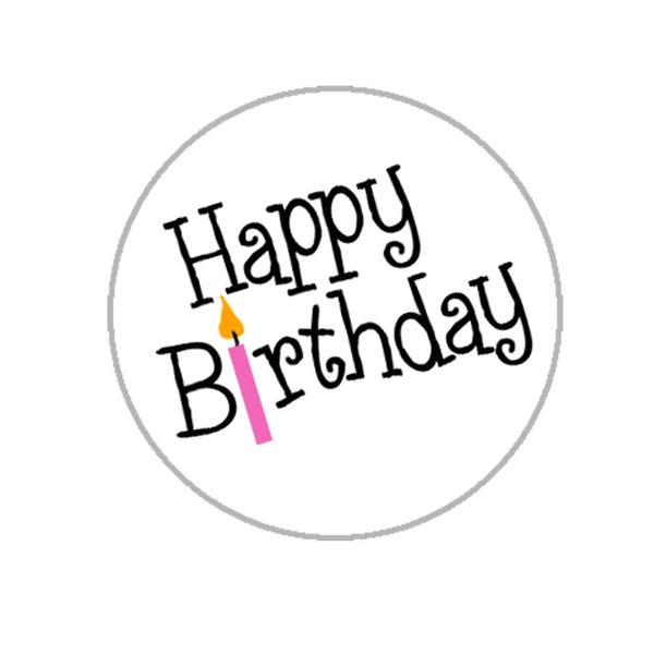 Happy Birthday Envelope Seals - 1.2" Happy Birthday Stickers  -48 Stickers Per Sheet- 25110