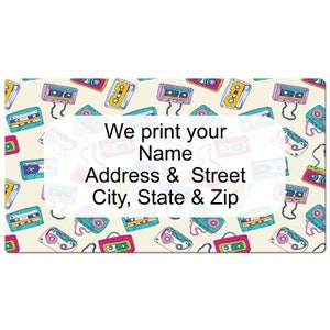 Cassette Tape Address Label - Personalized Address Label - B21291