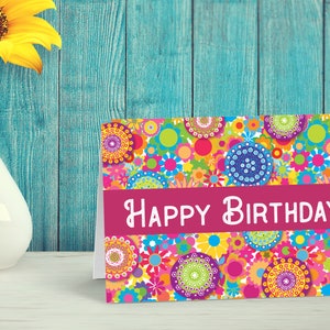 Austin Powers Flowers Happy Birthday Cards - Blank Gift Birthday Cards - Boxed Set - B14311