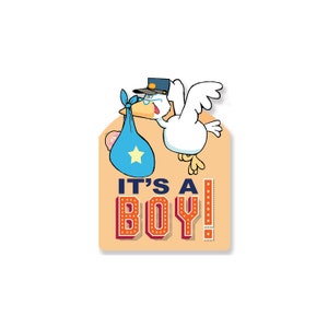 Its a Boy Yard Sign -  Big Stork Sign Sign  -Baby Announcement Yard Sign - 24 x 18 Inch Baby Yard Sign - 75012