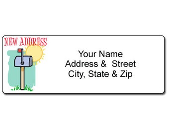 New Address Return Address Label - New Mailing Address - Personalized Address Label - 21309