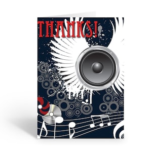 Music Thank You Note Card - 10 Boxed Cards & Envelopes - B14105