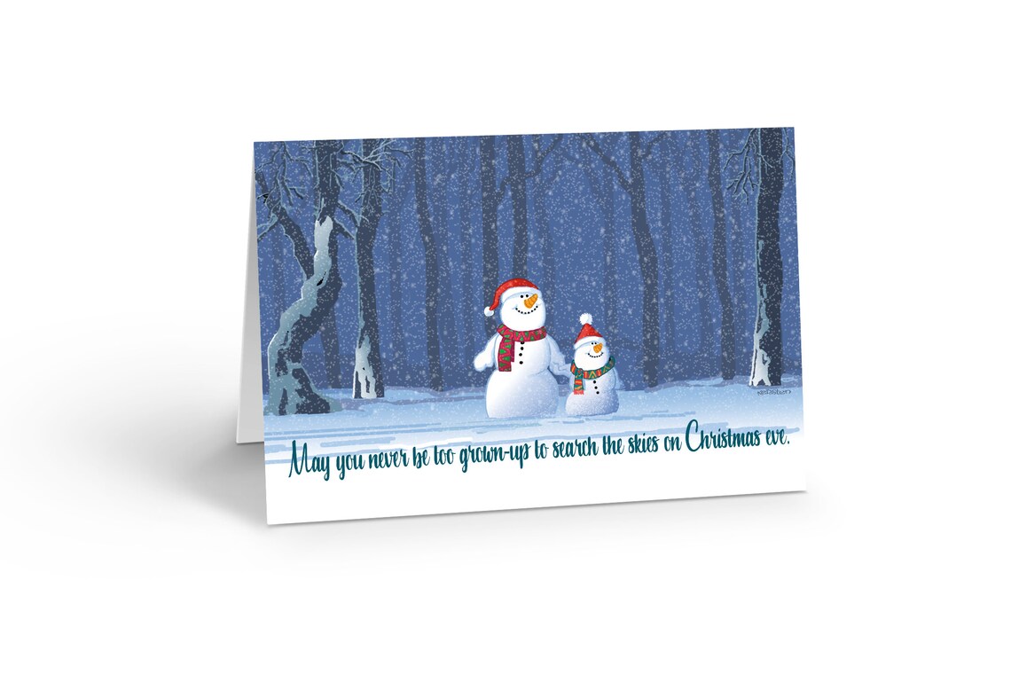 Winter Forest Snowman - Holiday in the Forest Christmas Card 18 Cards ...