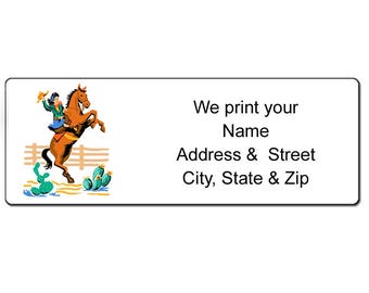 Cowgirl Return Address Labels - Personalized Address Label - 21459