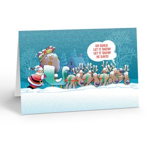 Let It Snow! Funny Christmas Card - 18 Holiday Cards and Envelopes -  20116