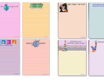 Funny Adult Note Pad Assorted Pack - 8 Funny Notepads - Great Gift Idea - 621