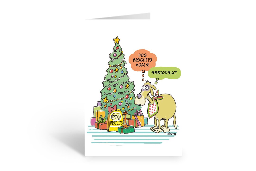 Funny Dog Christmas Card - Funny Dog Christmas Card - 18 Boxed Cards ...