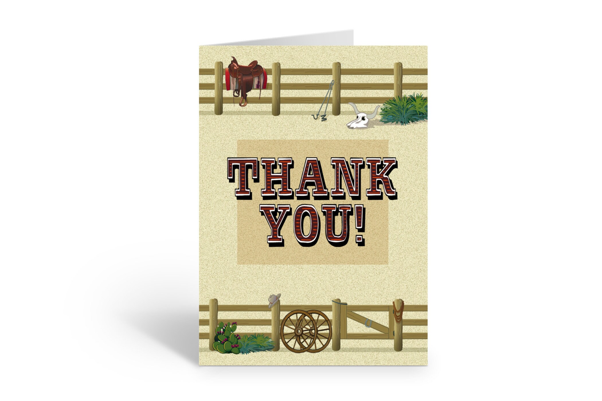 10 Boxed Western Thank You Card Ranch Note Cards 14088 | Etsy