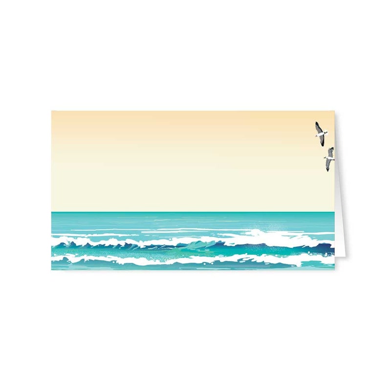 Beach Place Card - Etsy