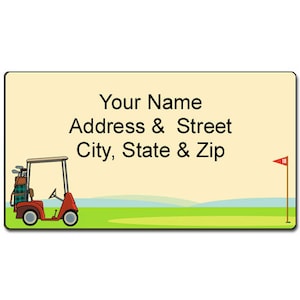 Golf Course Personalized Return Address Label -Golfing Fun - Customized Address Label - 21020