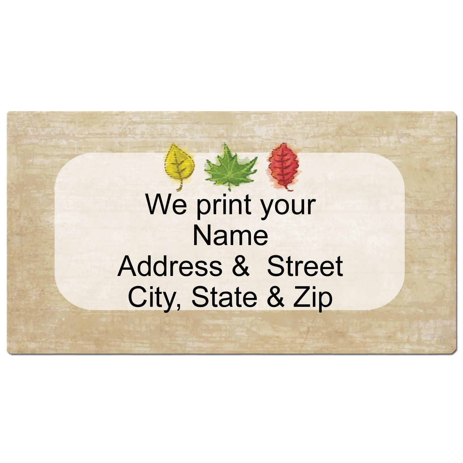 Hand-drawn Botanical Leaves Custom Return Address Rubber Stamp | Zazzle