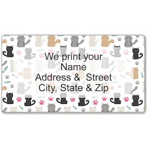 Cat Address Label - Personalized Address Label - B21280