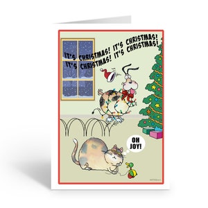 Funny Dog & Cat Christmas Card - Funny Dog Christmas Card - Cat ...