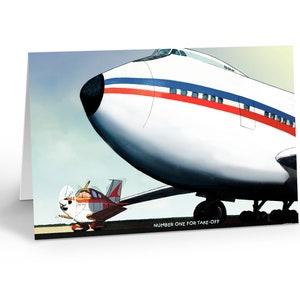 Funny and Cute Aviation Blank Notecard - 10 Notecards and Envelopes - 14188