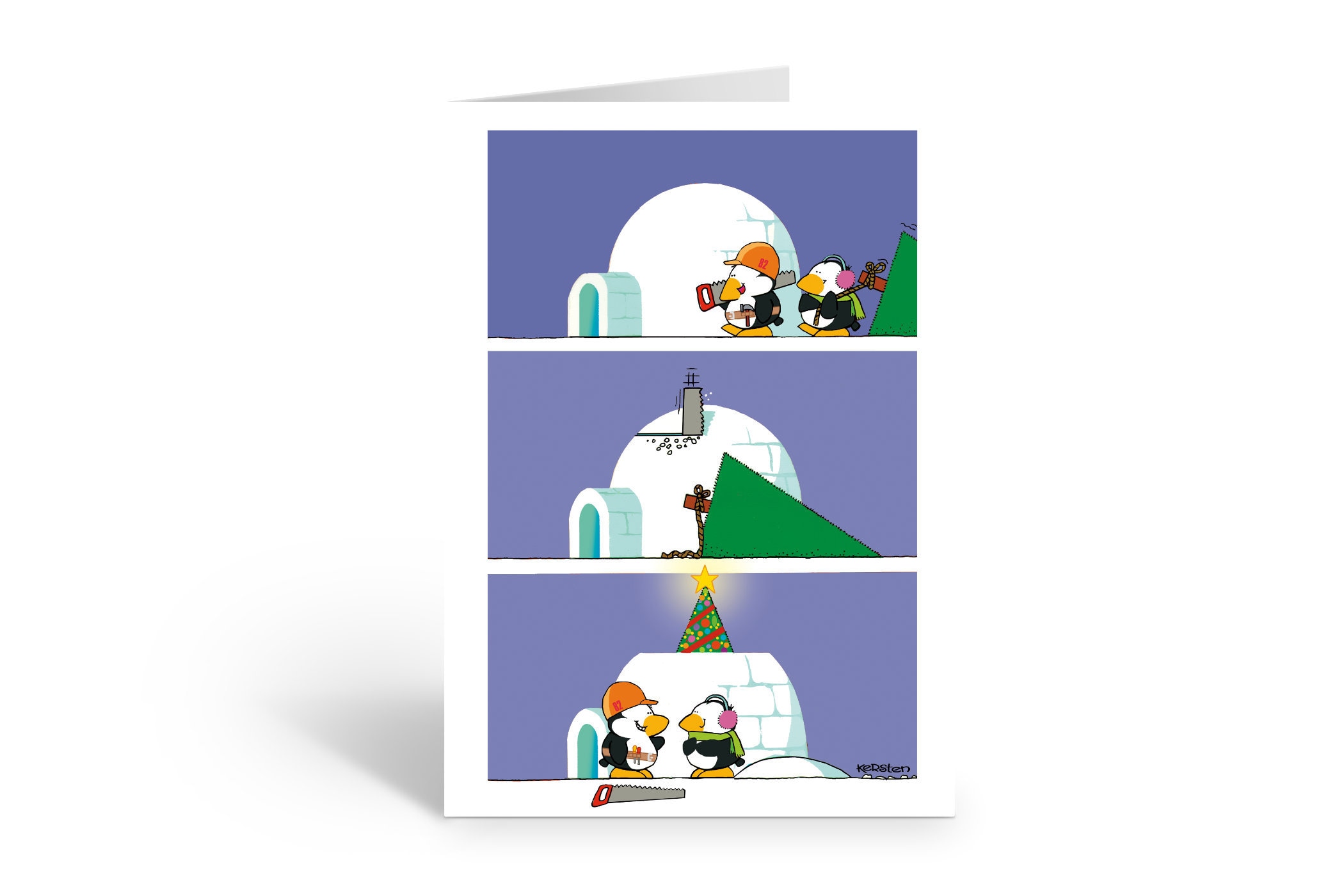 Funny Construction Christmas Cards 