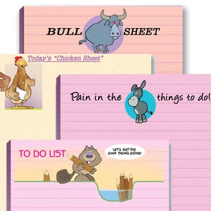 FunnyNote Pad Assorted Pack - Great Gift Idea - Small Gift Idea - 4 Funny Notepads - 680